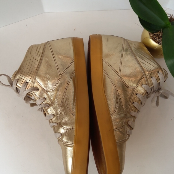 Reebok T - Raww high top gold golden leather sneakers - Picture 8 of 9